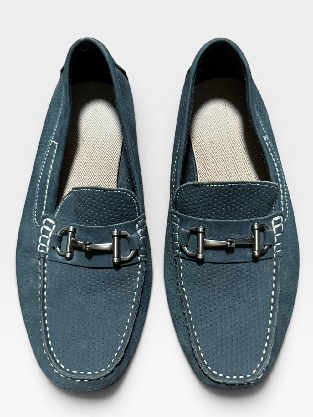 Nordstrom Blue Leather Driving Loafers size 9